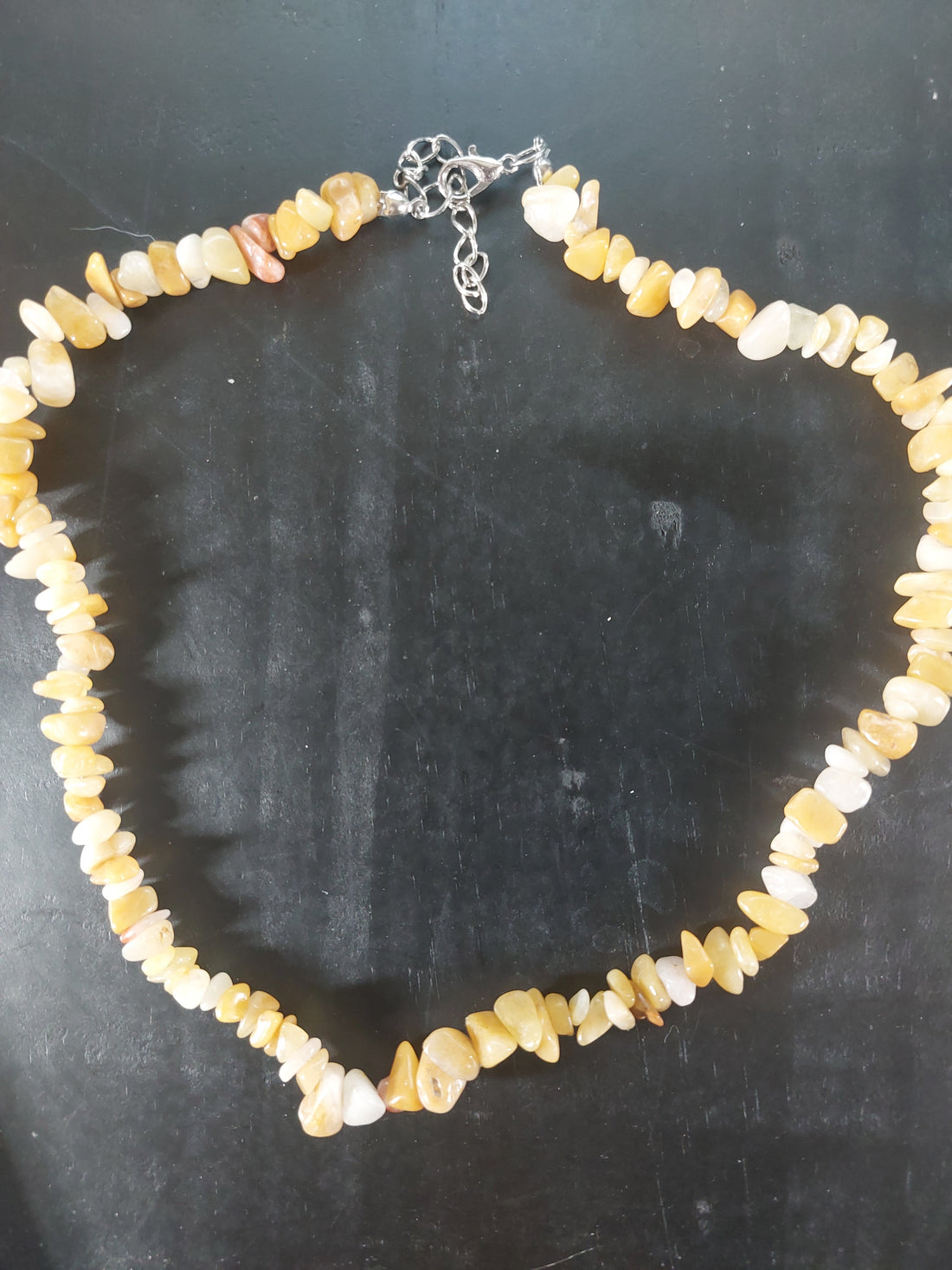 Yellow Colcite Chip Necklace