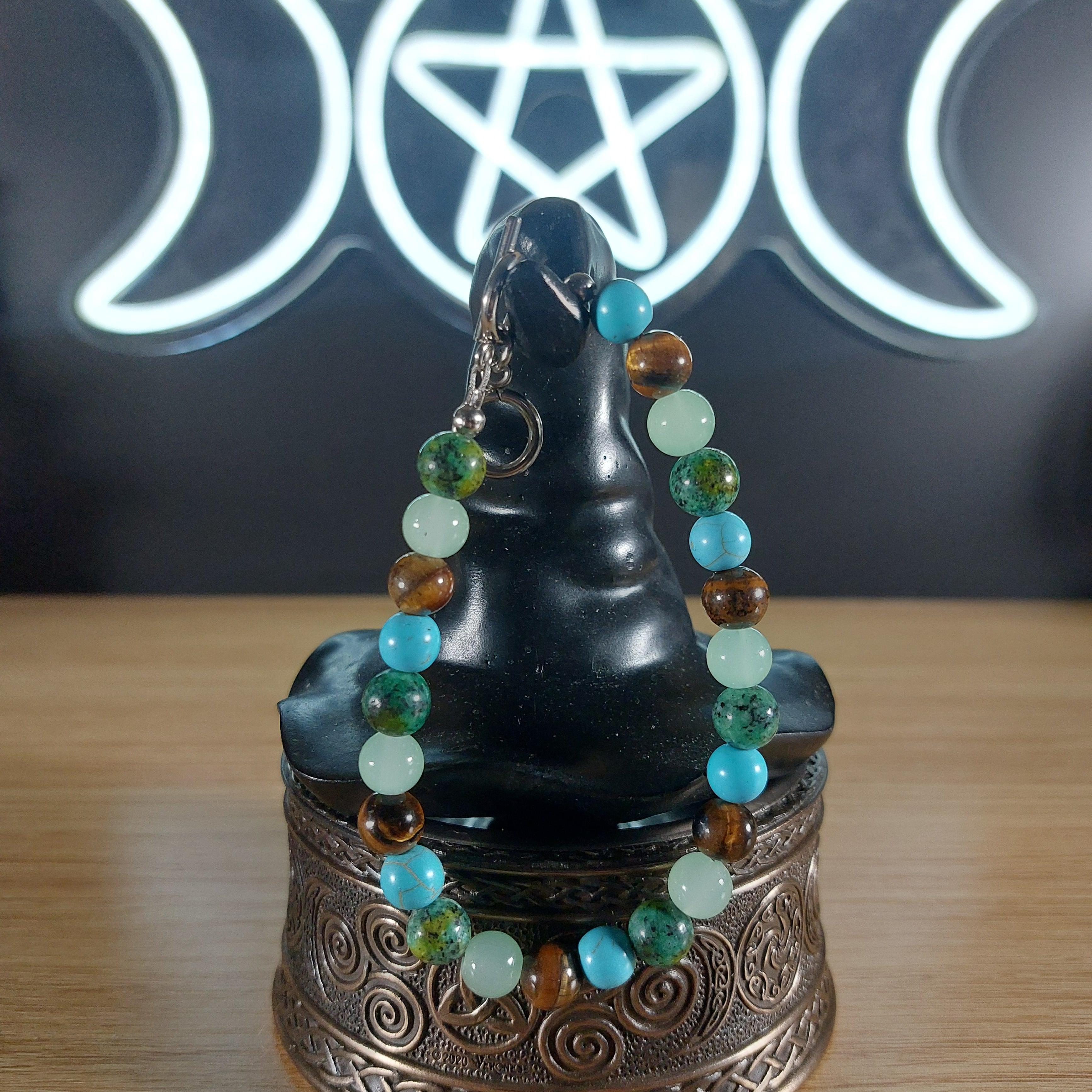 Green Aventurine Tigers Eye Howlite and Green Agate Beaded Bracelet 1118 MARKETS &amp; EVENTS