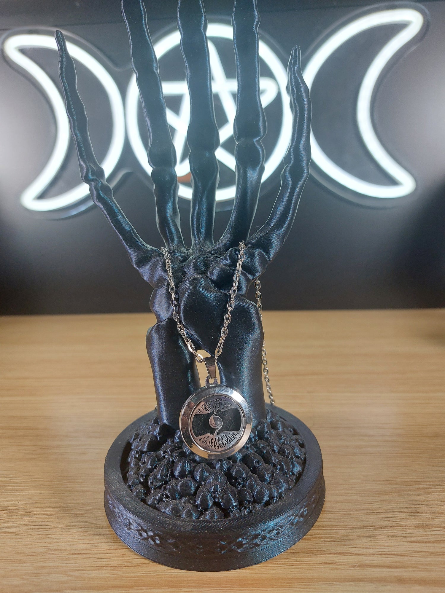 Stainless Steel As Above So Below Diffusion Necklace