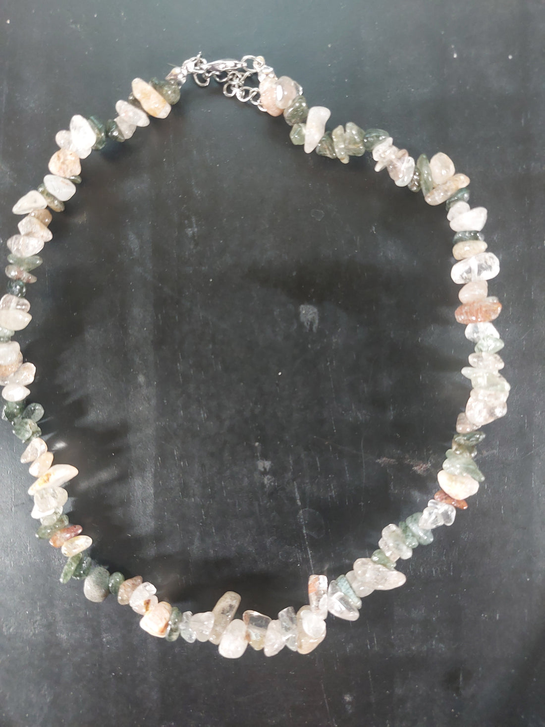 Green Rutile Quartz Chop Necklace
