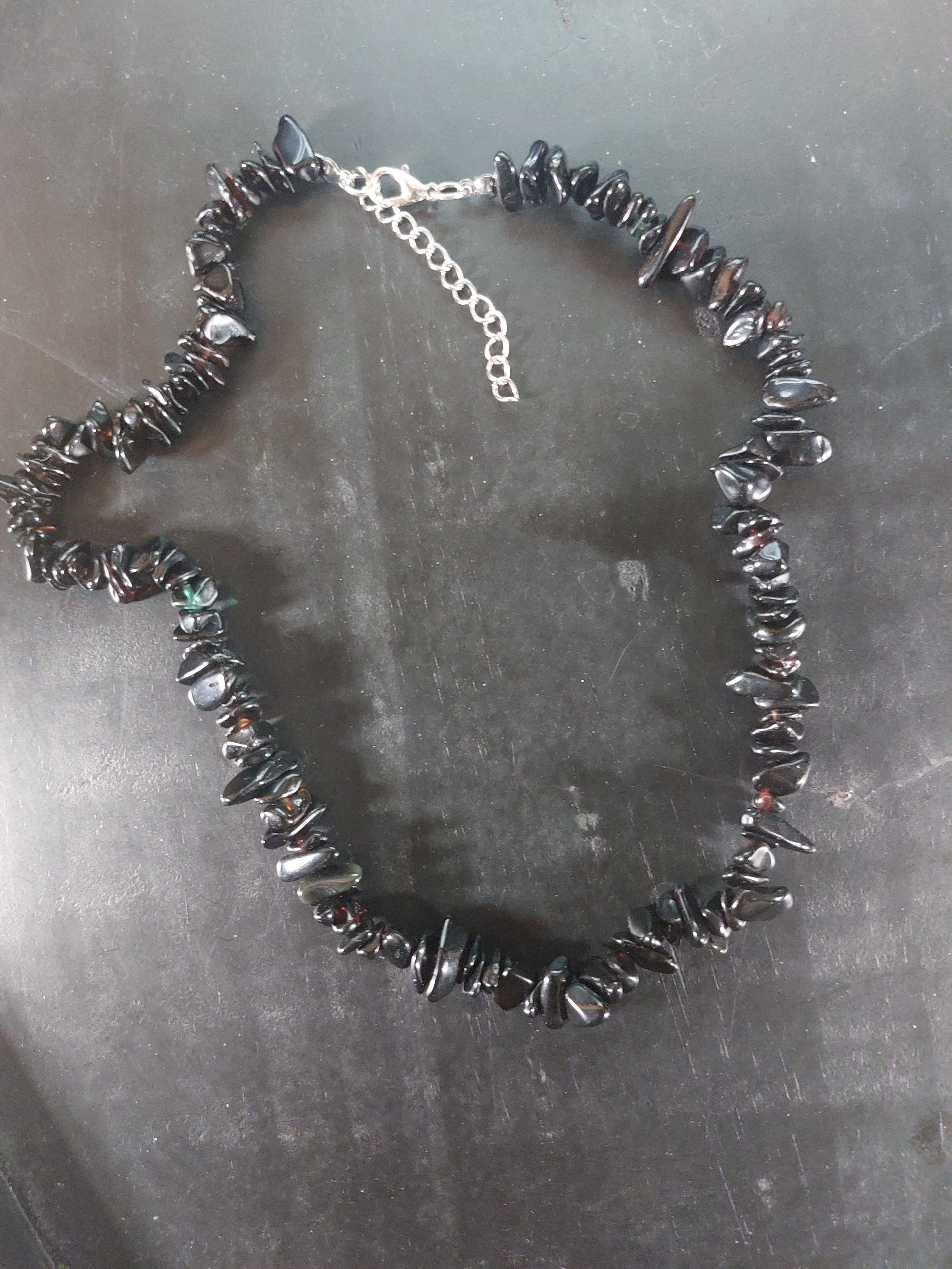 Obsidian Chip Necklace