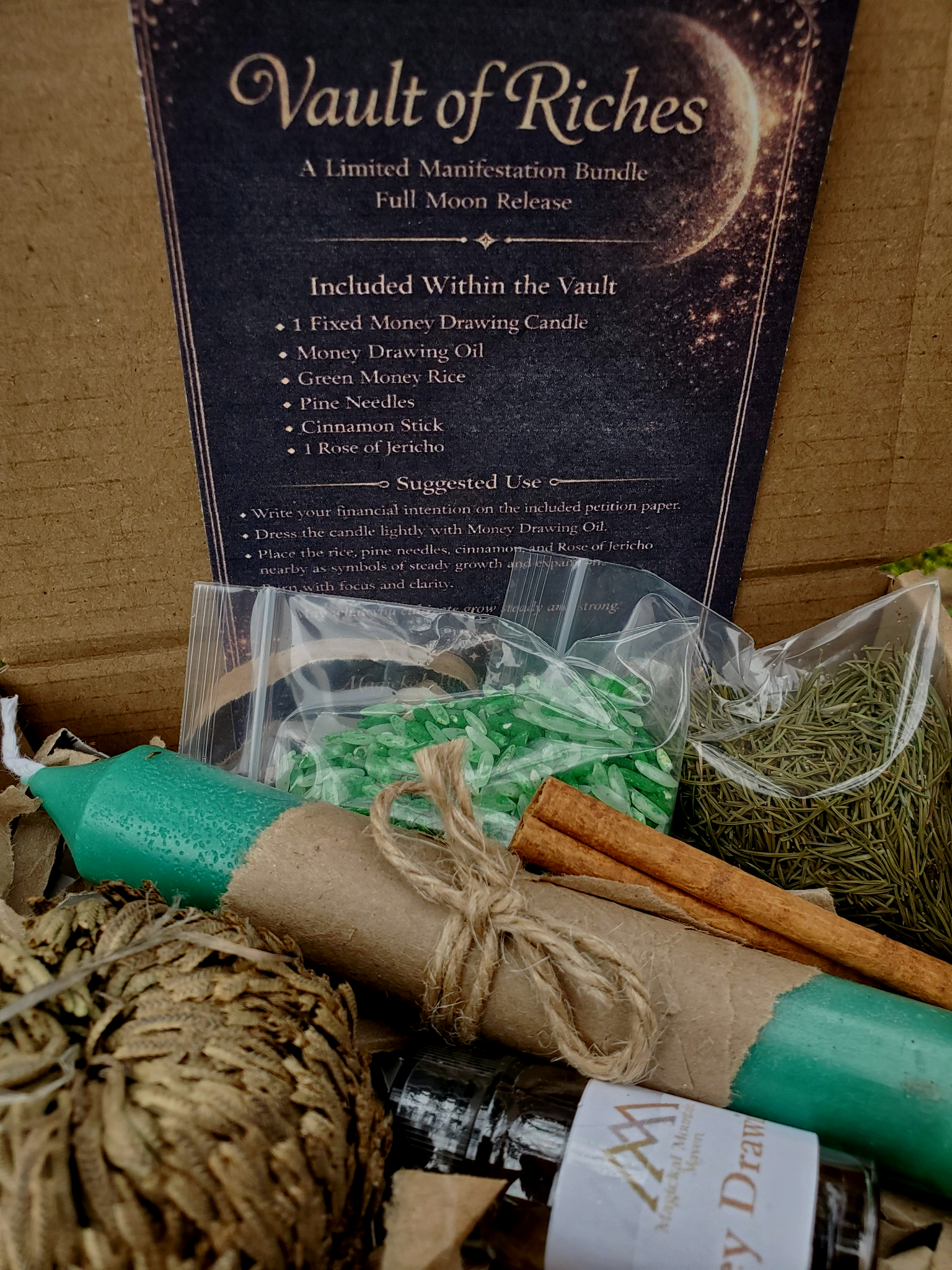 Vault of Riches Money Manifestation Spell Bundle Kit