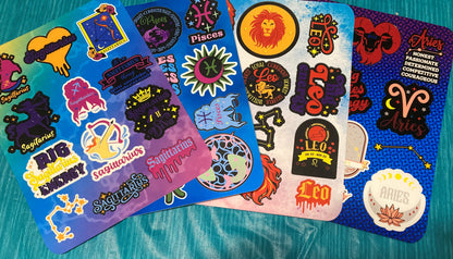 Handmade Astrological Sticker Packs