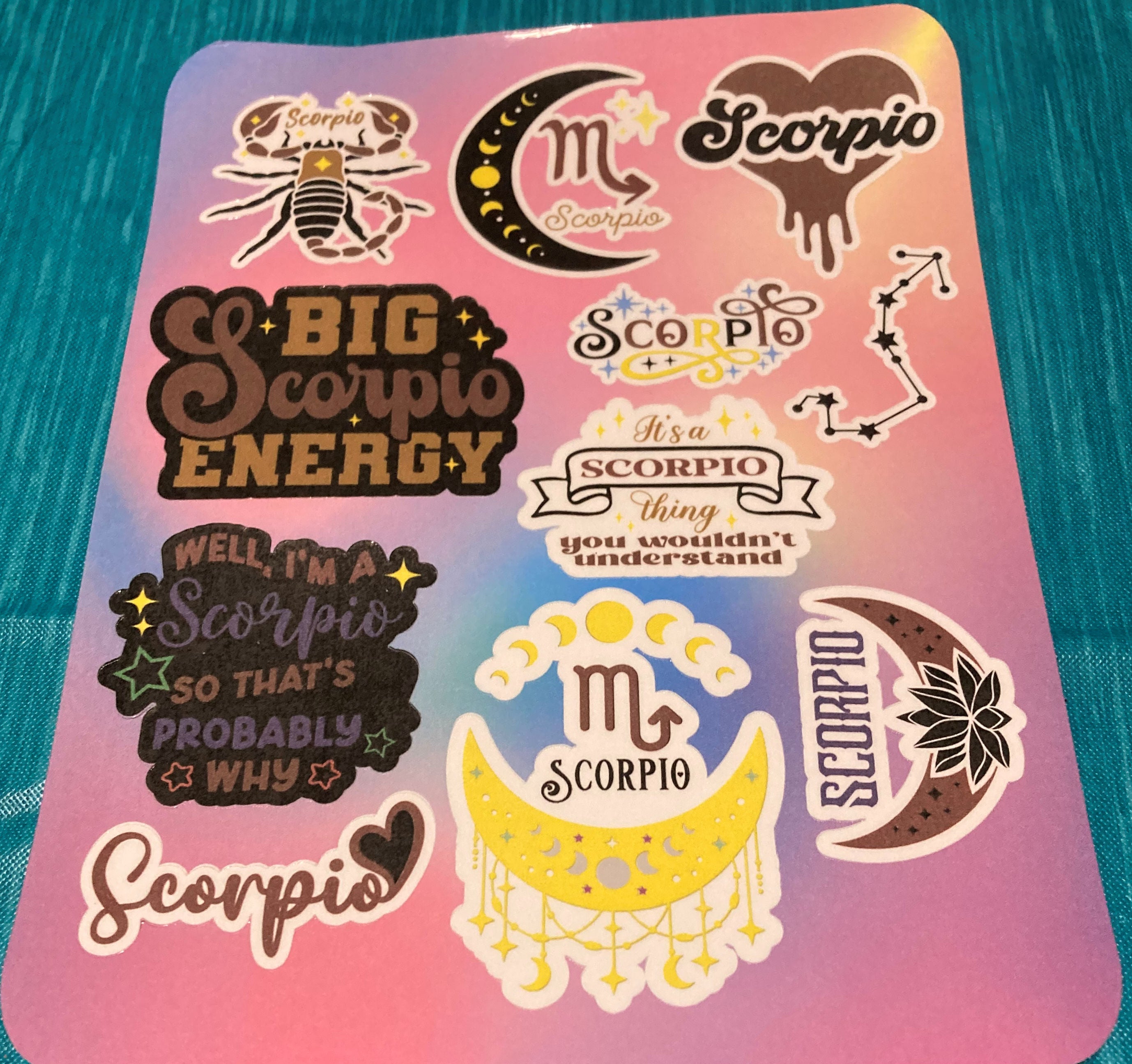 Handmade Astrological Sticker Packs