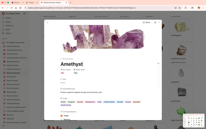 Crystals &amp; Minerals Grimoire - Lifetime Access