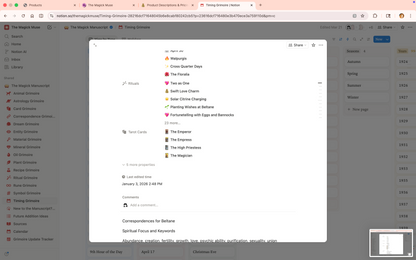 Dates &amp; Calendar Grimoire - Lifetime Access