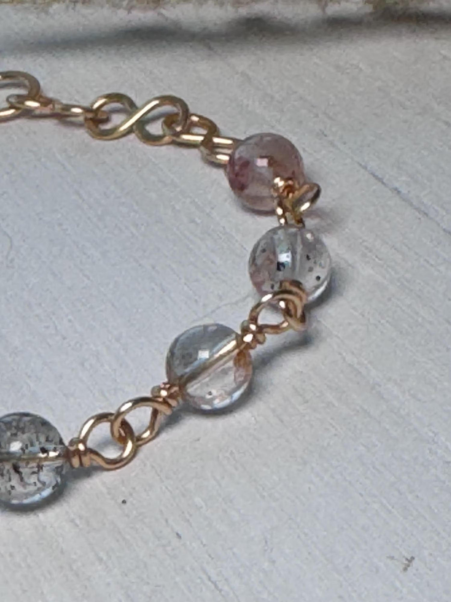 Herkimer Diamond &amp; 18k Gold Starfish Bracelet – Amplifying Stone