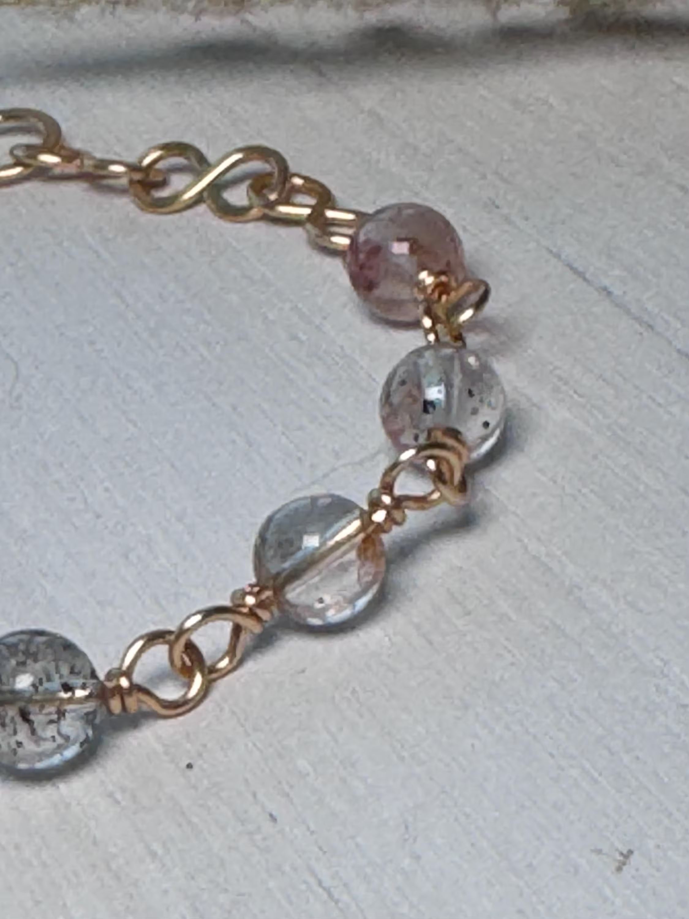 Herkimer Diamond &amp; 18k Gold Starfish Bracelet – Amplifying Stone