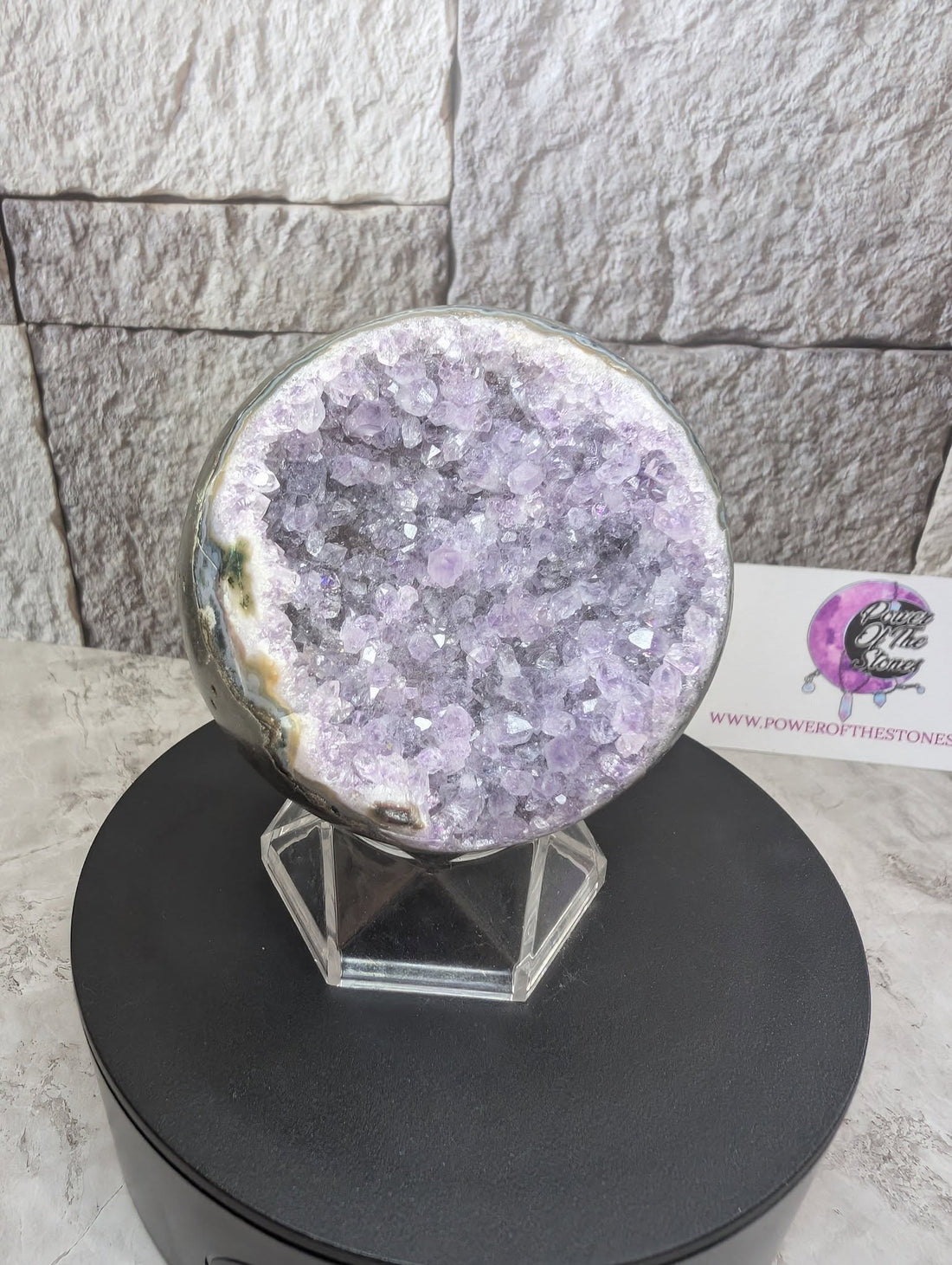 Amethyst Agate Geode sphere