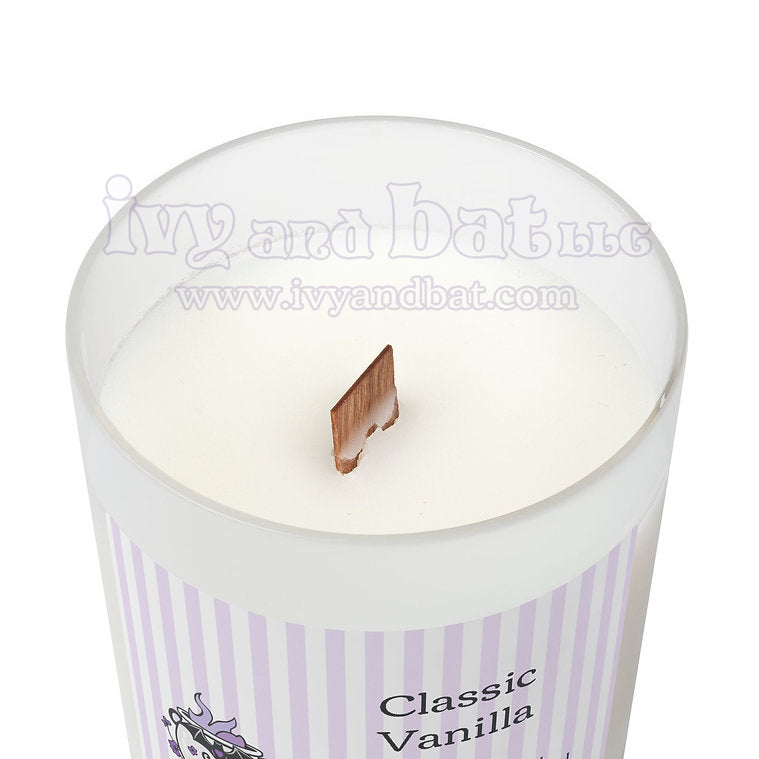 Ivy and Bat Frosted Glass Wooden Wick Soy Blend Scented Candles